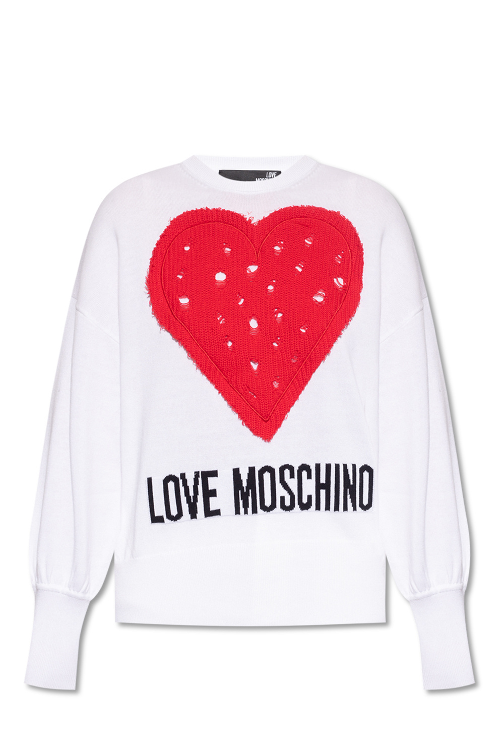 Love moschino white on sale sweatshirt